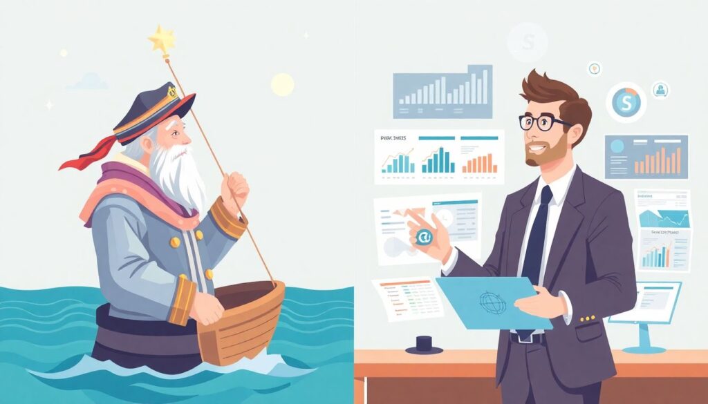 Истории великих капитанов и их лидерство - иллюстрация